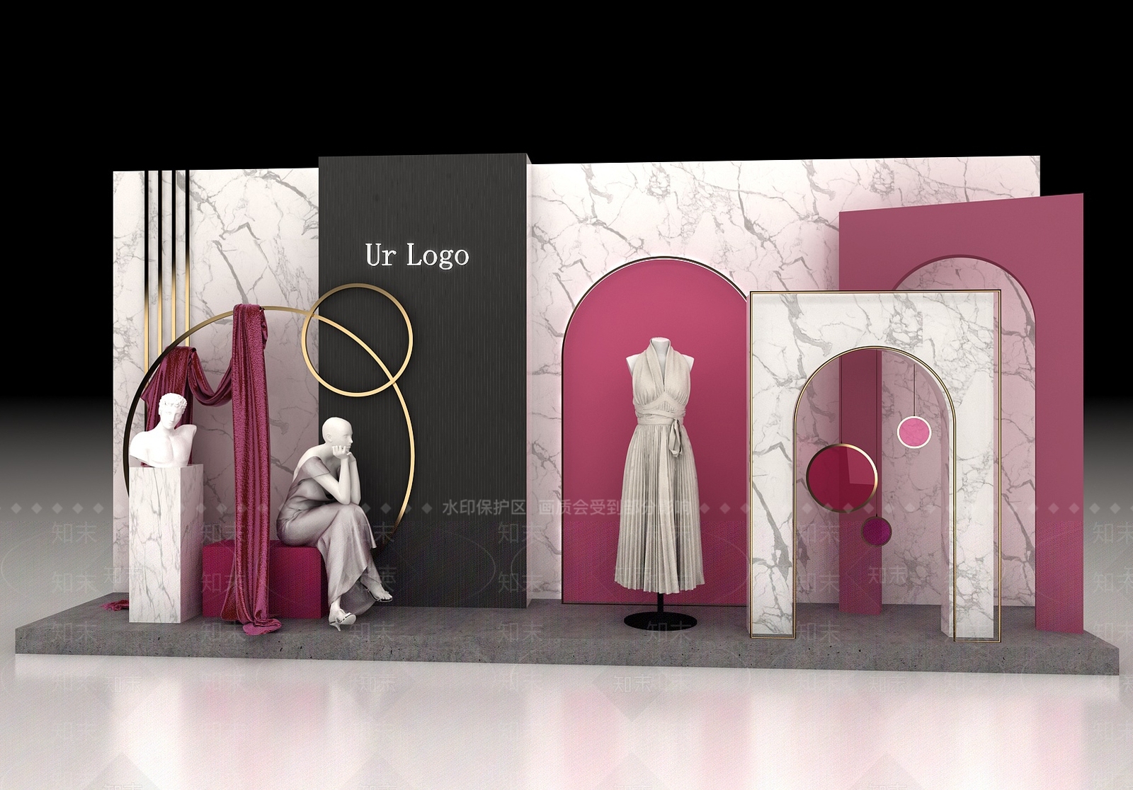 北欧商场橱窗3D模型下载【ID:287790988】