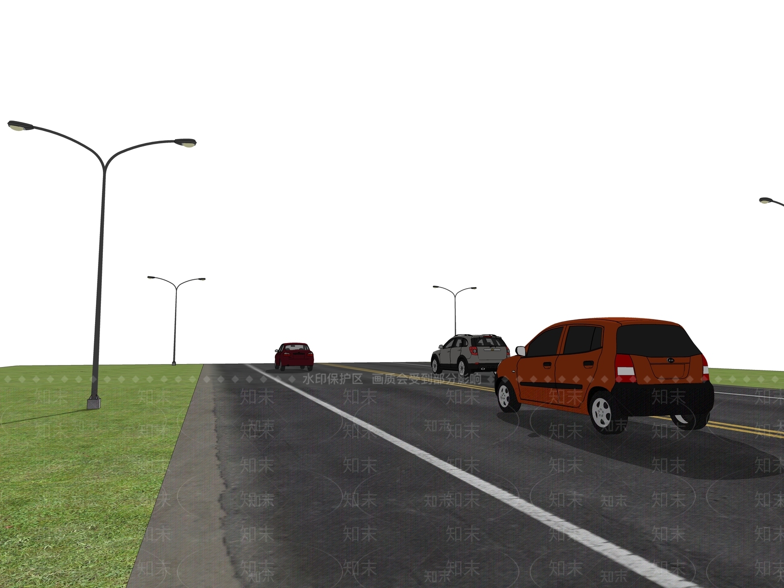 现代道路SU模型下载【ID:987793743】