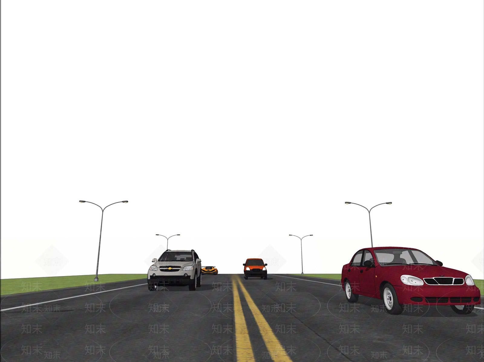 现代道路SU模型下载【ID:987793743】