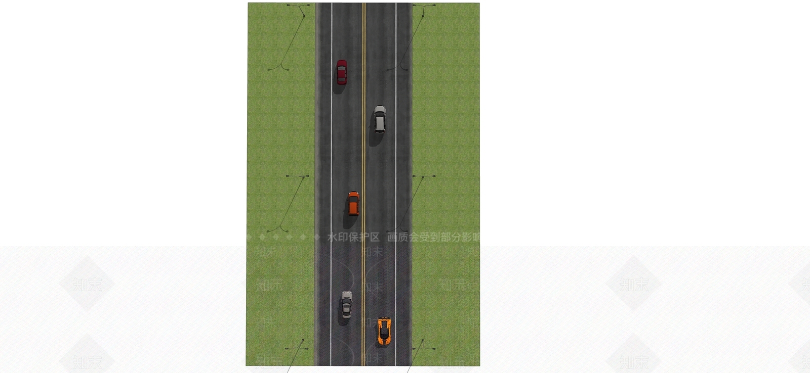 现代道路SU模型下载【ID:987793743】