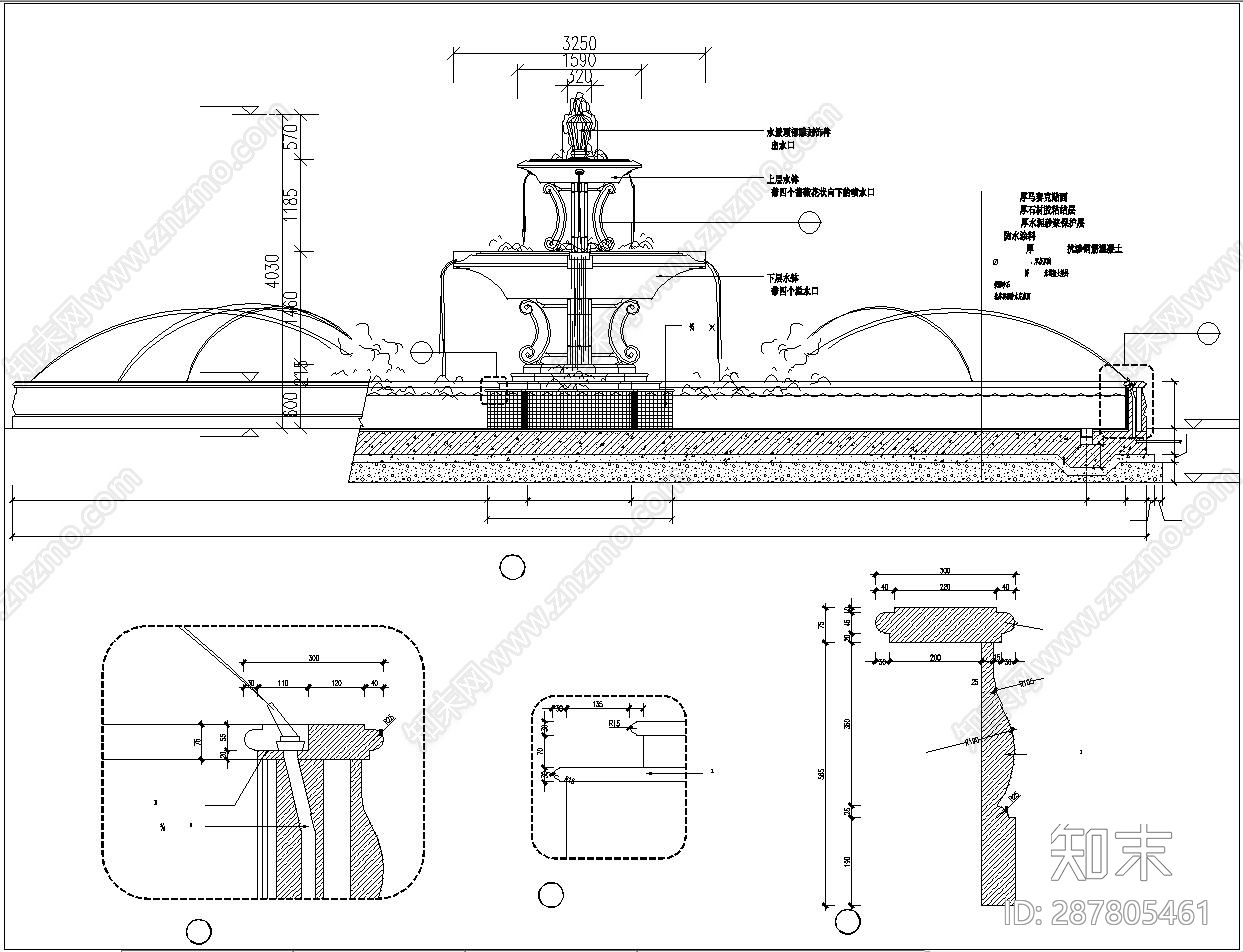 水景cad施工图下载【ID:287805461】