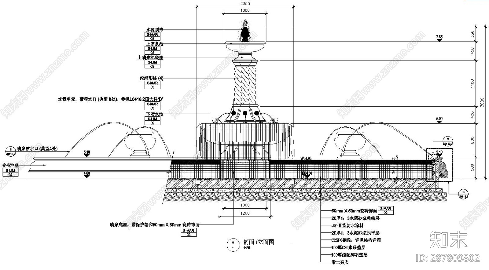 水池cad施工图下载【ID:287809802】