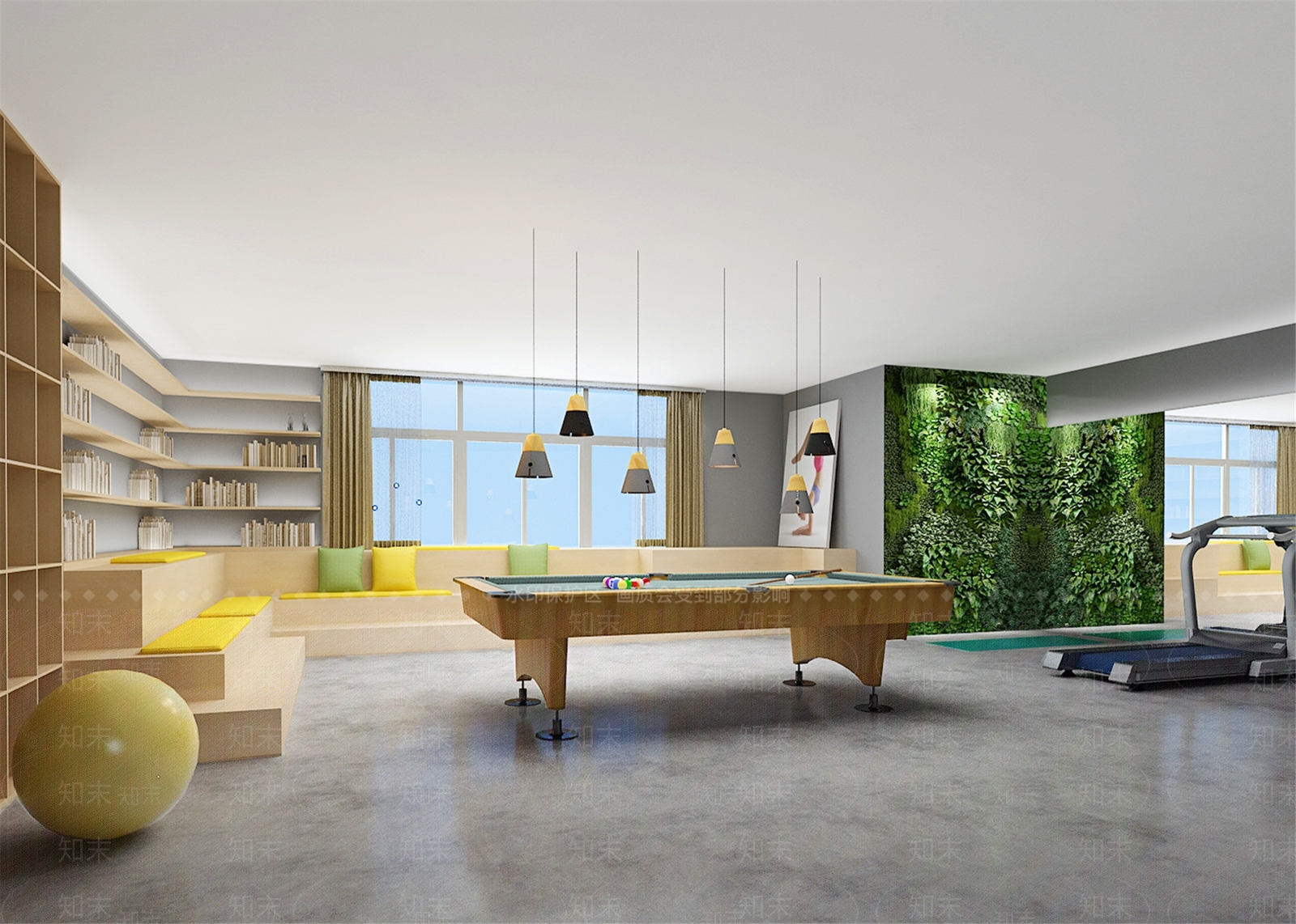 现代台球室3D模型下载【ID:287813410】