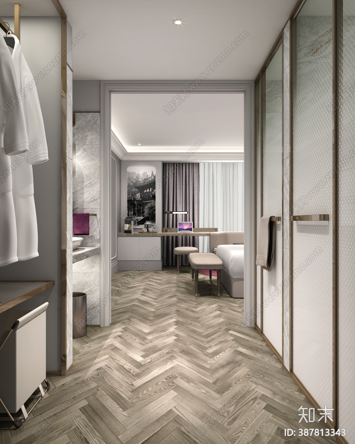 酒店cad施工图下载【ID:387813343】