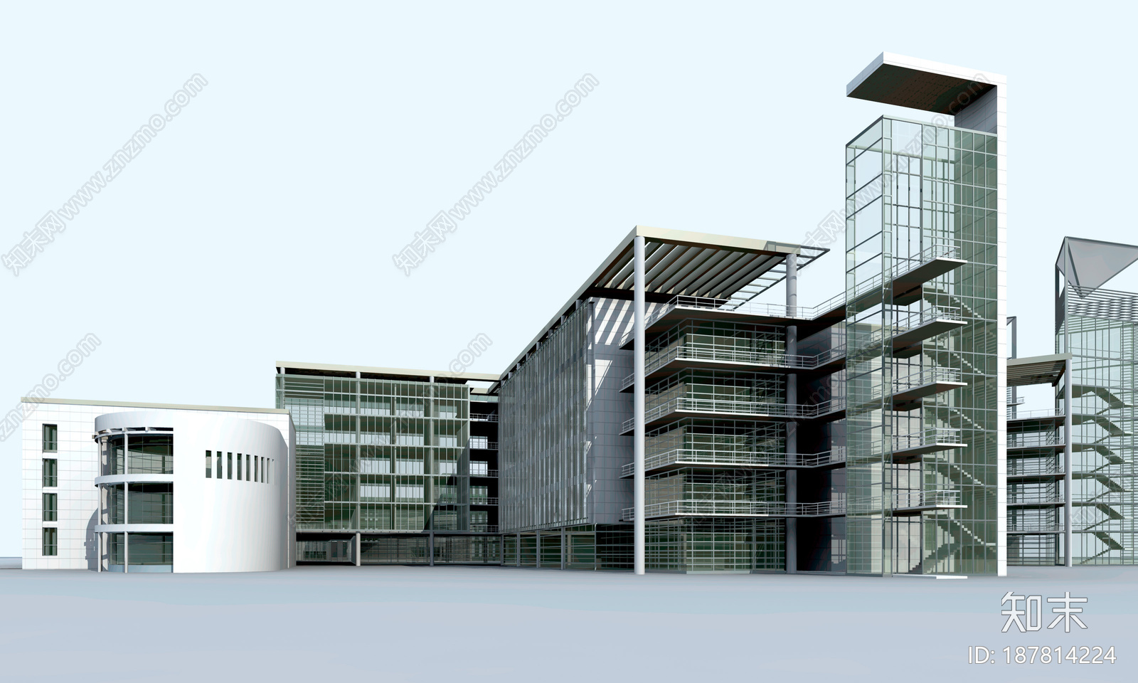 现代简约教育建筑cad施工图下载【ID:187814224】