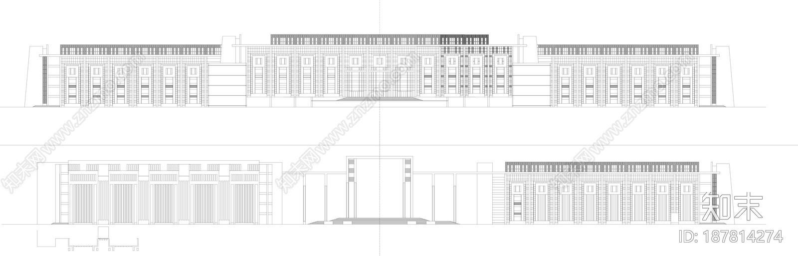 现代教育建筑cad施工图下载【ID:187814274】