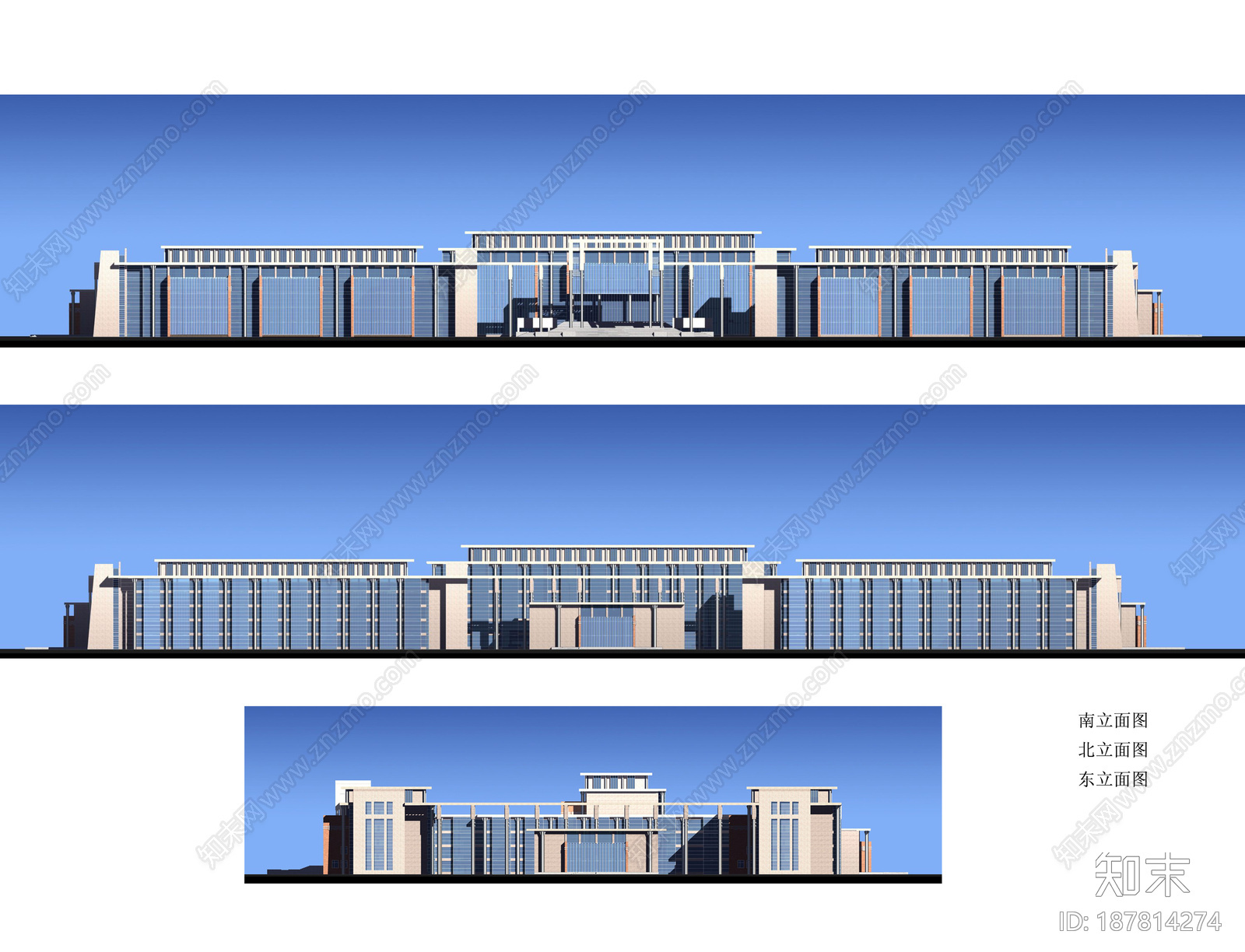 现代教育建筑cad施工图下载【ID:187814274】