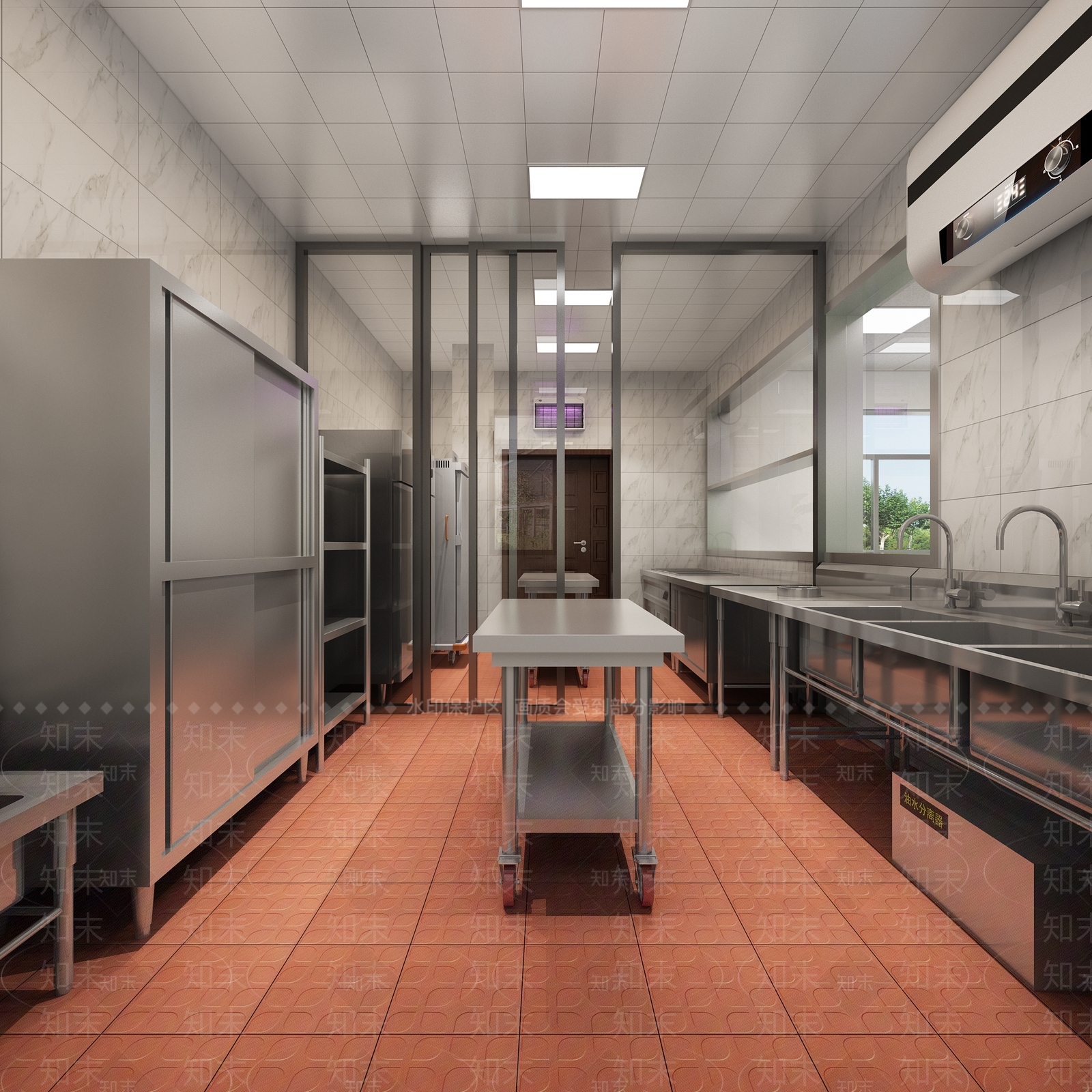 现代员工食堂3D模型下载【ID:887827304】
