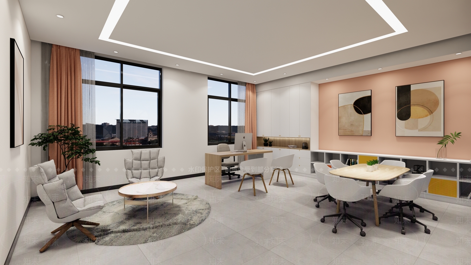 现代家居客厅SU模型下载【ID:1222164360】