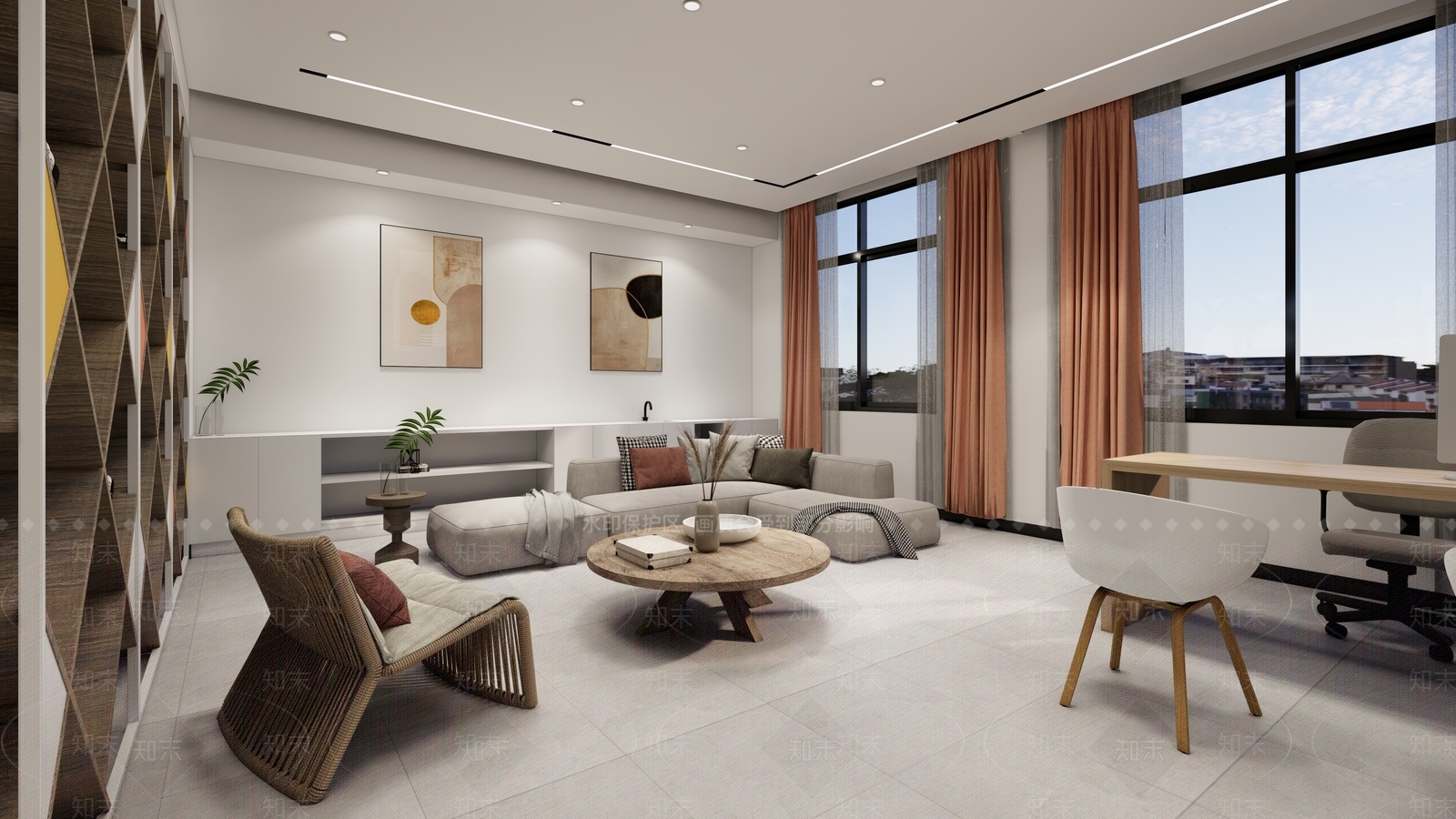 现代家居客厅SU模型下载【ID:1222164360】