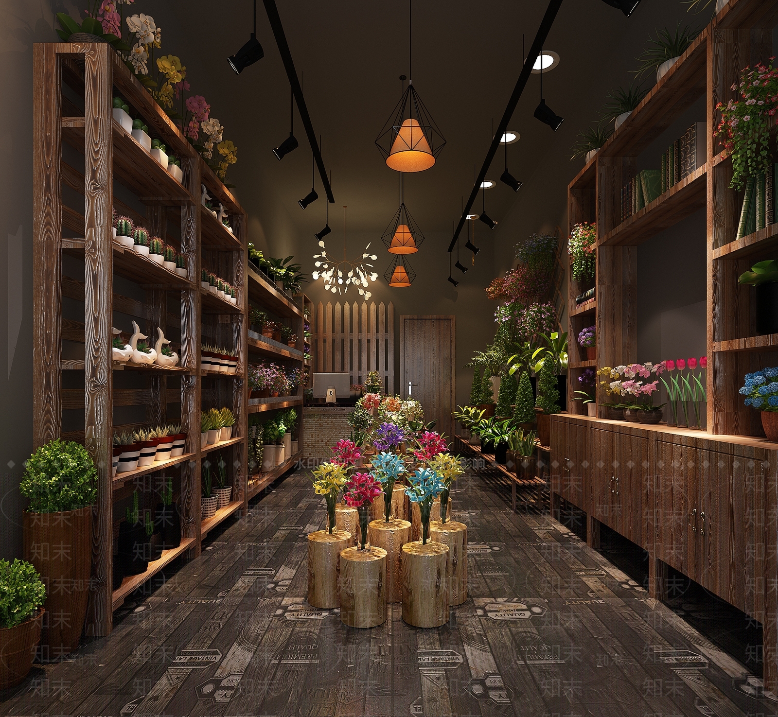 工业风花店3D模型下载【ID:187835759】