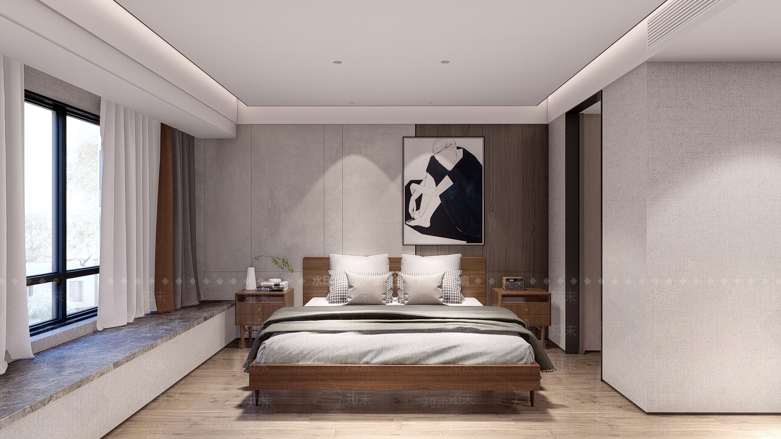 现代家居卧室SU模型下载【ID:287875872】