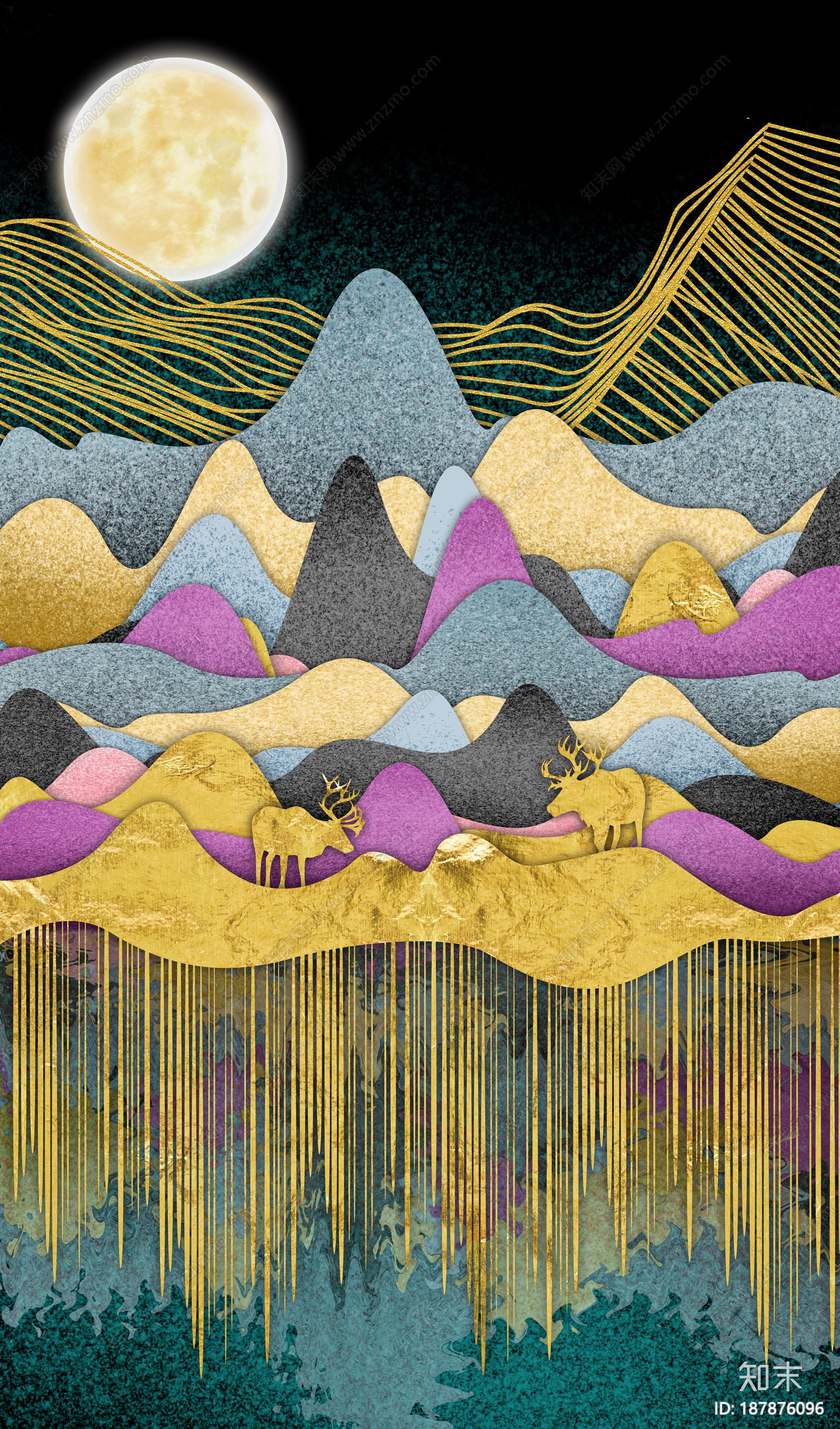 现代装饰画贴图下载【id:187876096】_【知末网贴图库】