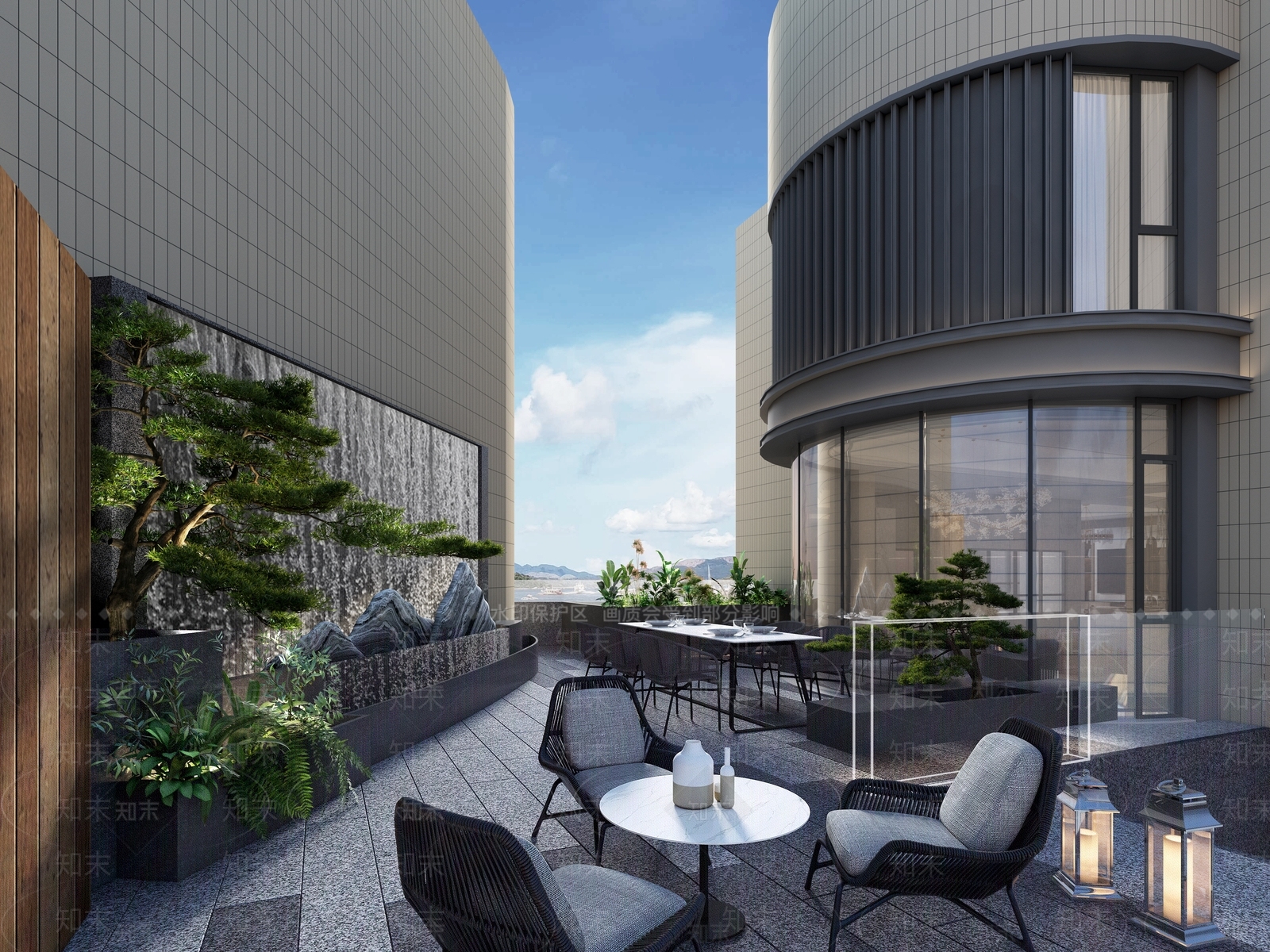 现代露台阳台3D模型下载【ID:987889503】