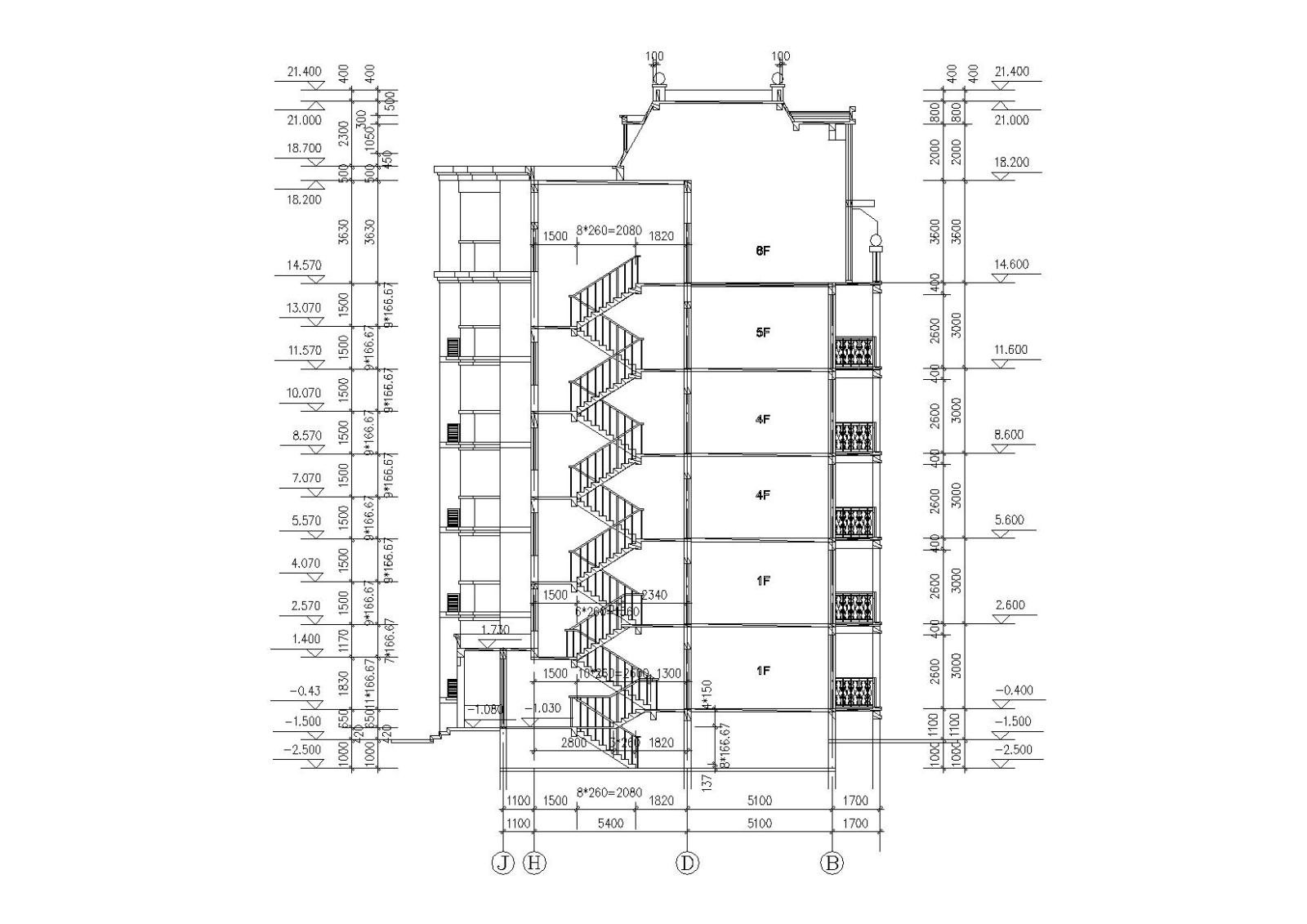 [江西]南昌东方塞纳8#住宅楼建筑施工图施工图下载【ID:149578110】