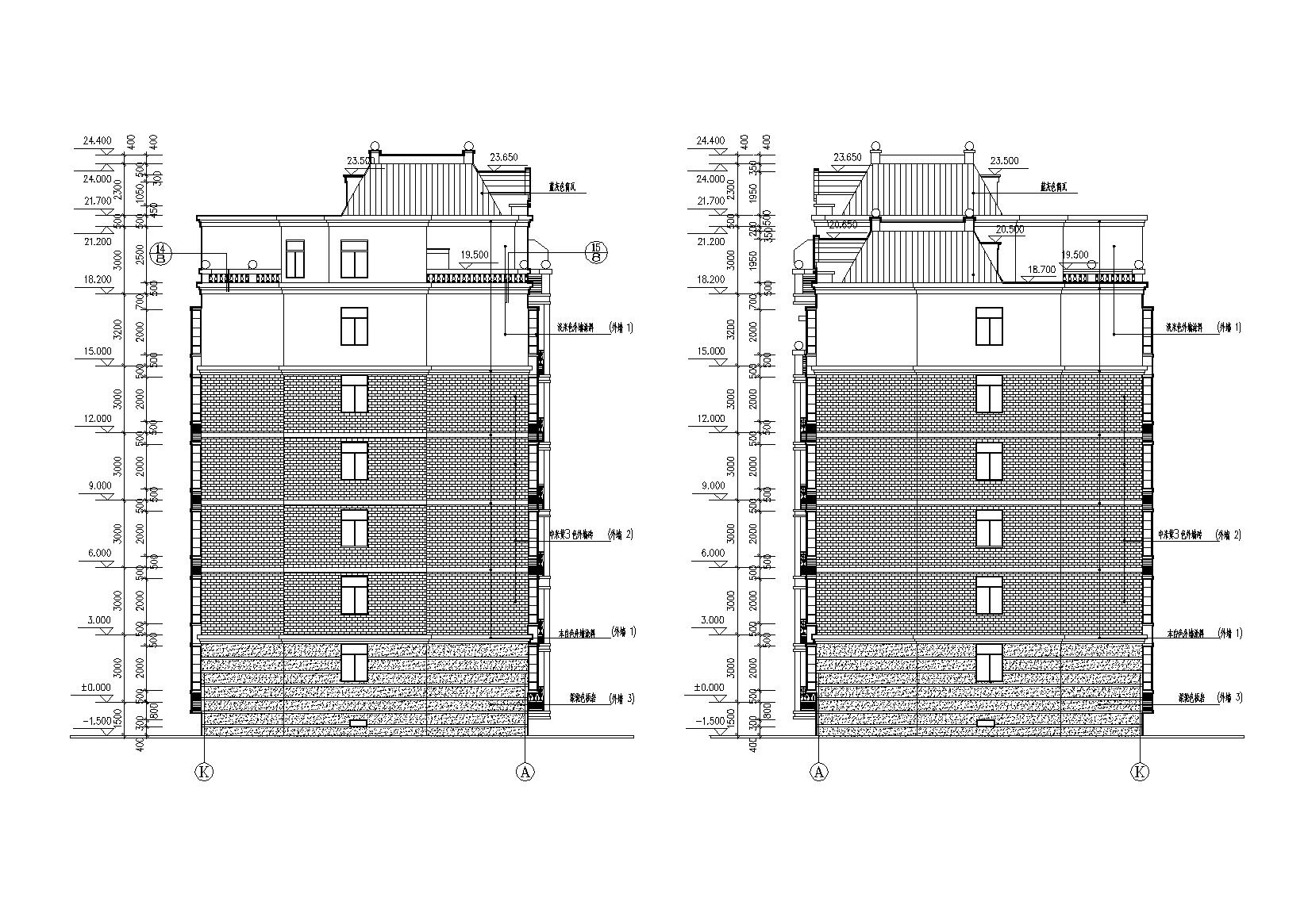 [江西]南昌东方塞纳8#住宅楼建筑施工图cad施工图下载【ID:166575192】