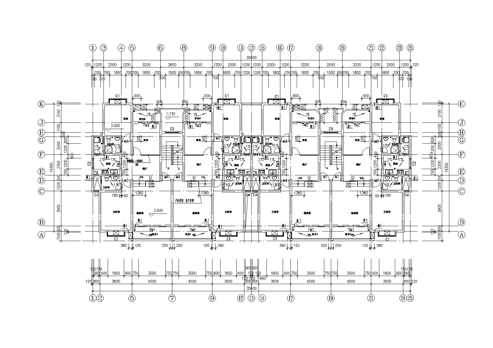 [江西]南昌东方塞纳8#住宅楼建筑施工图cad施工图下载【ID:166575192】