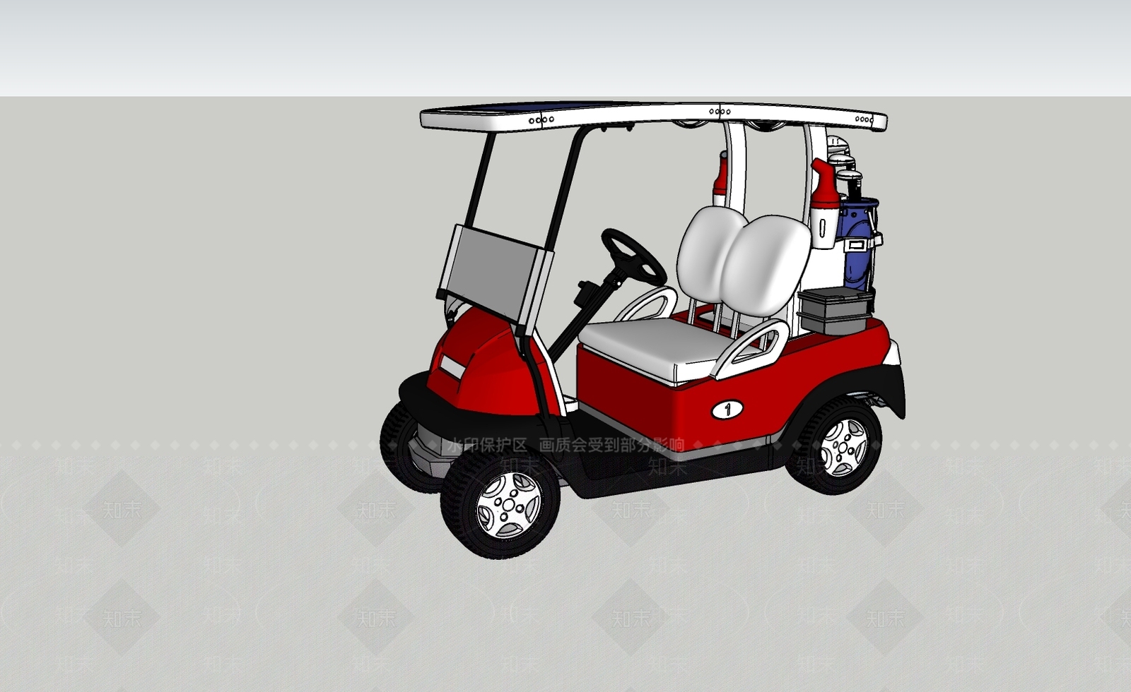 现代高尔夫球车SU模型下载【ID:487891905】