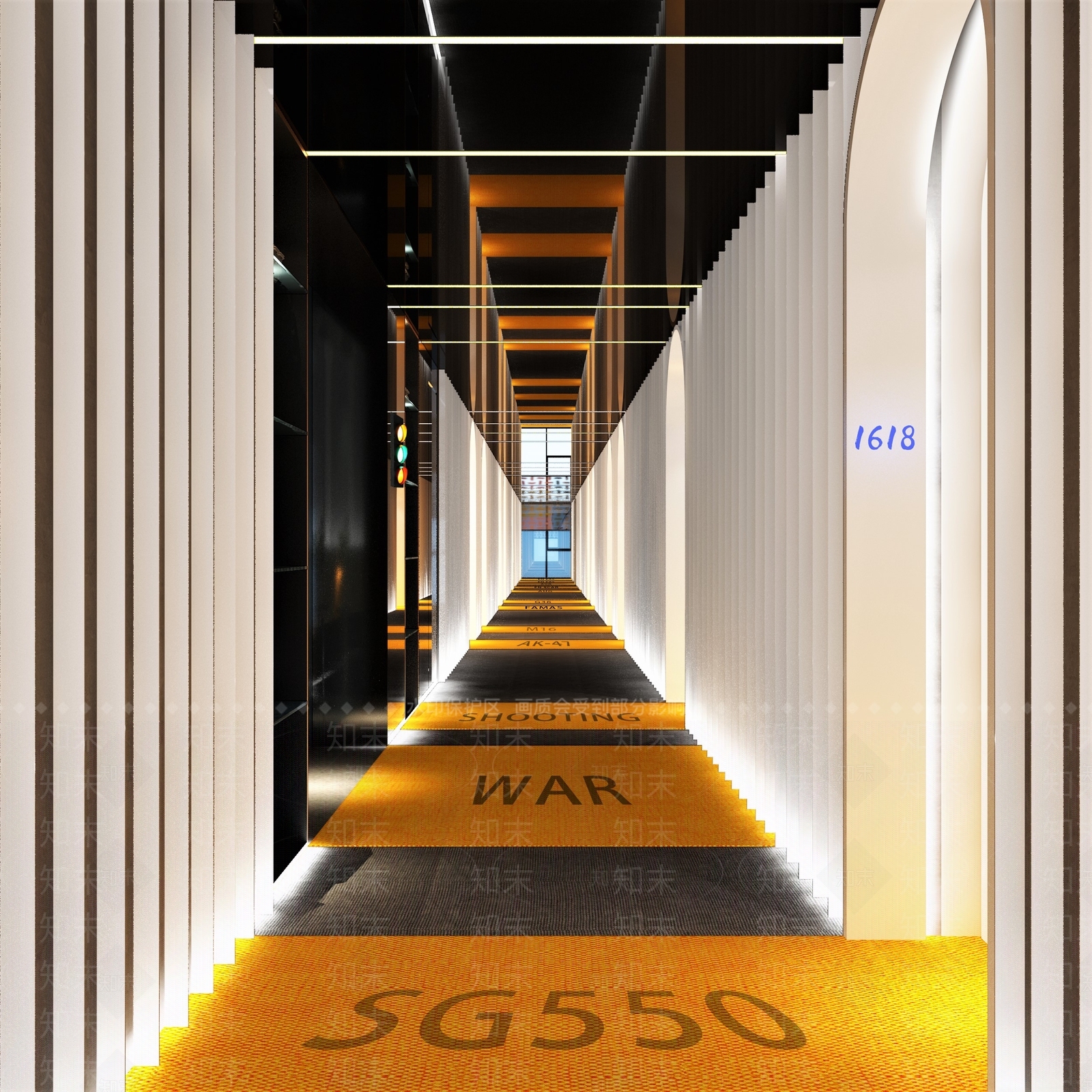 现代电竞酒店大堂3D模型下载【ID:487898234】