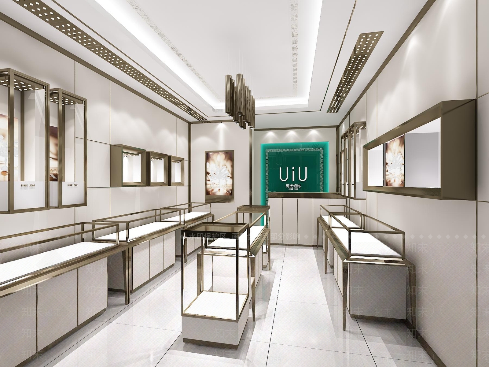 现代银饰专卖店3D模型下载【ID:387901487】