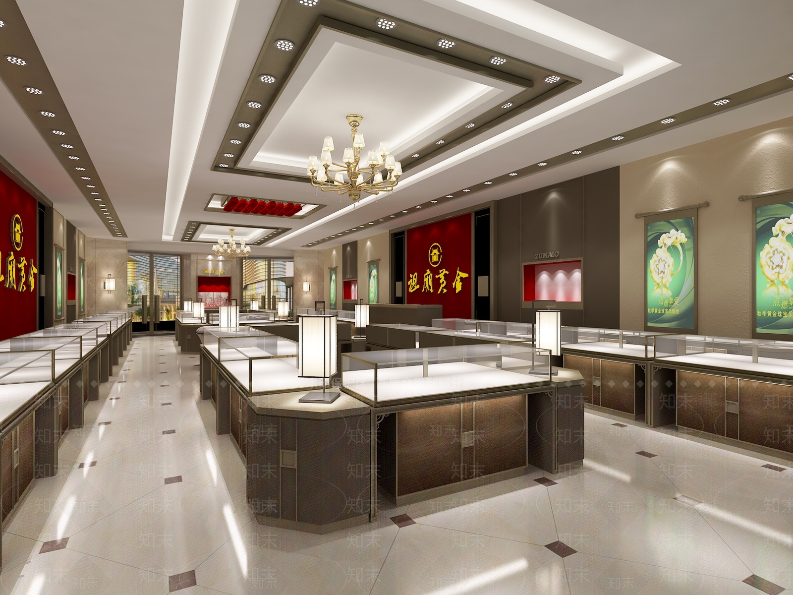 现代珠宝专卖店3D模型下载【ID:987902161】