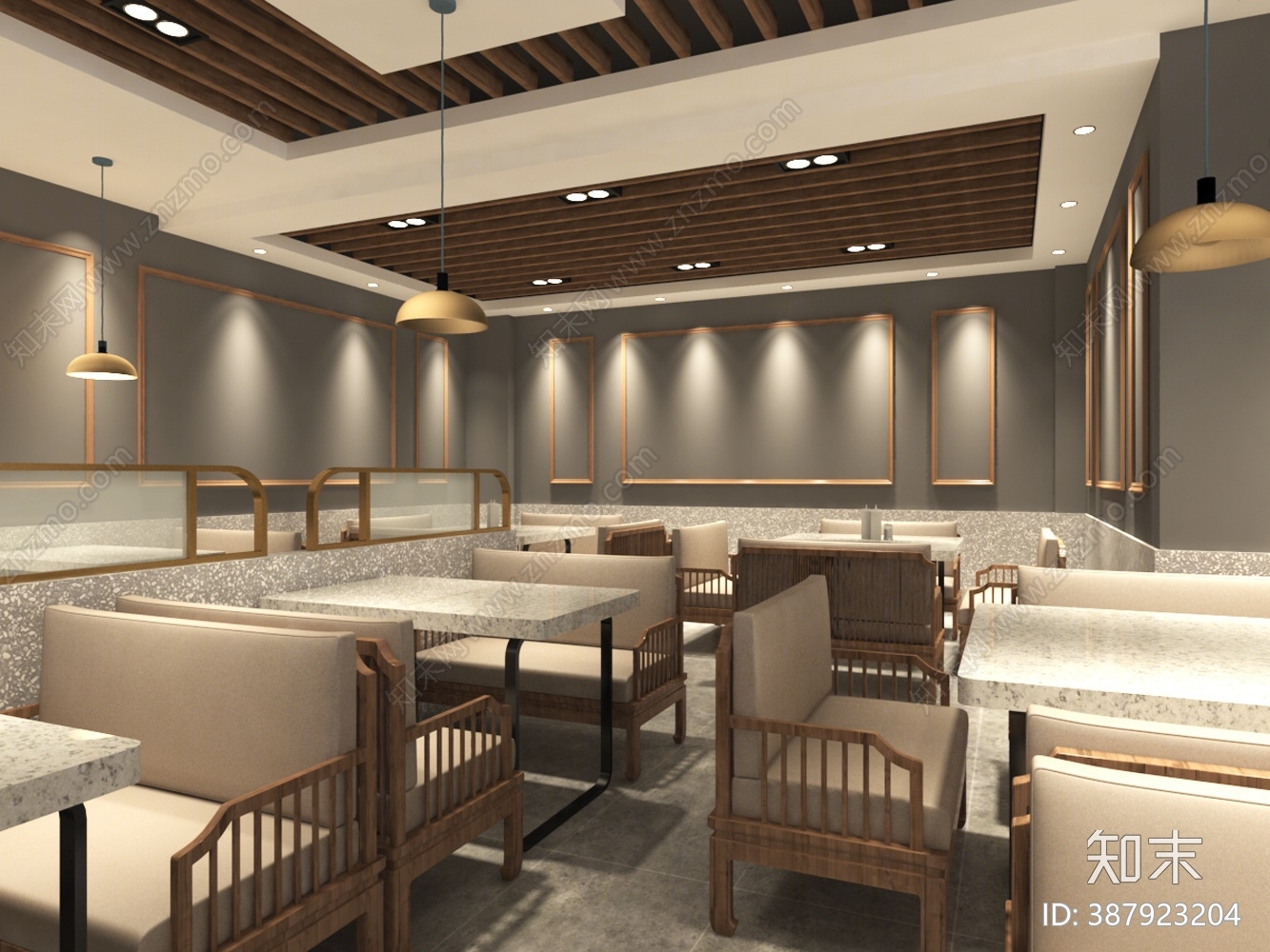 现代火锅店3D模型下载【ID:387923204】