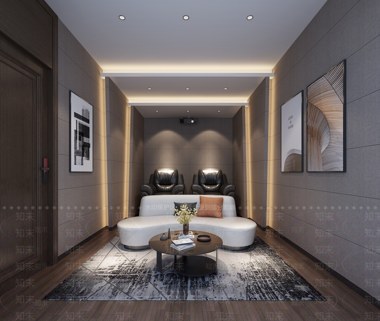 现代家居影音室3D模型下载【ID:887929916】