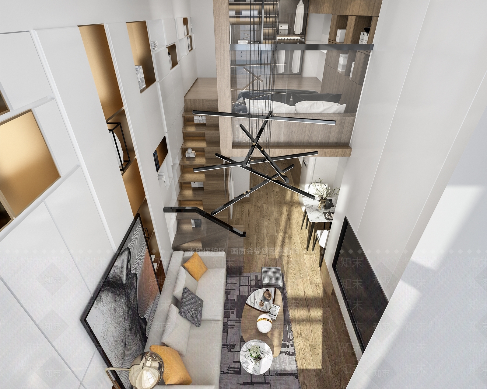 现代单身公寓3D模型下载【ID:987976739】