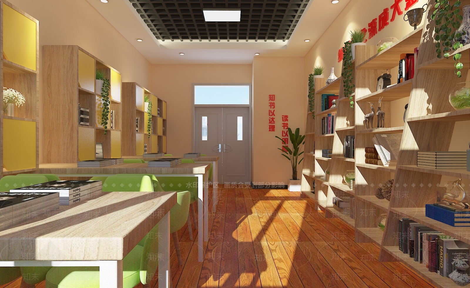 现代图书馆3D模型下载【ID:187976050】