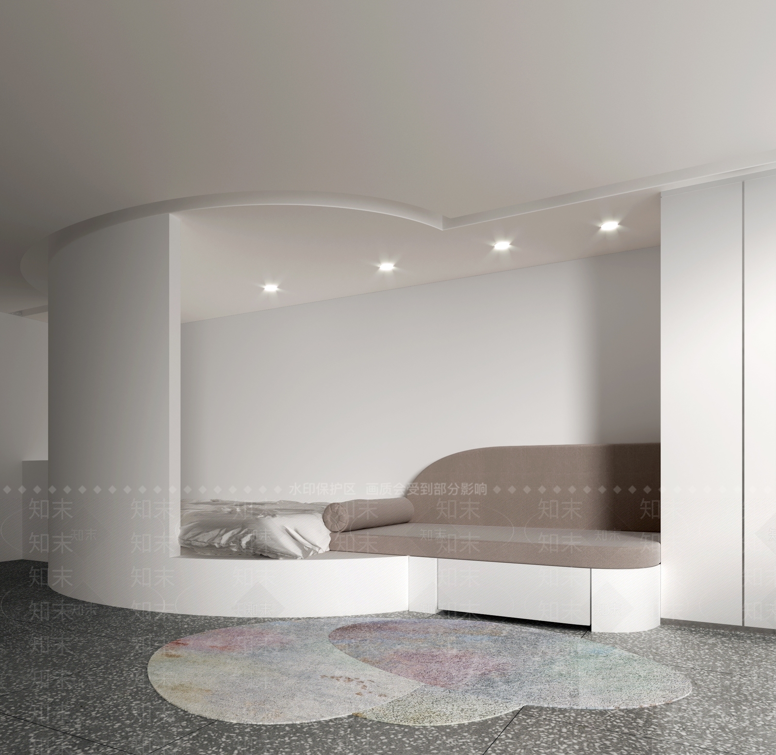 【3D悬赏模型】戏构建筑设计北欧风格榻榻米床3D模型下载【ID:787983777】