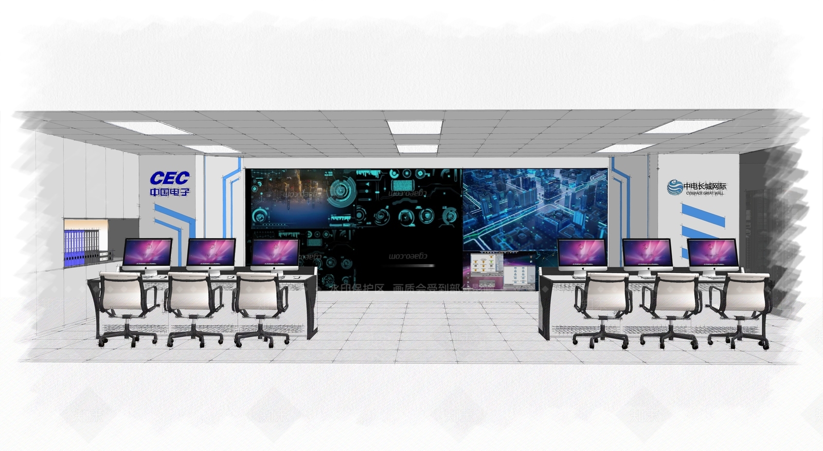 现代其他办公区域SU模型下载【ID:787981336】