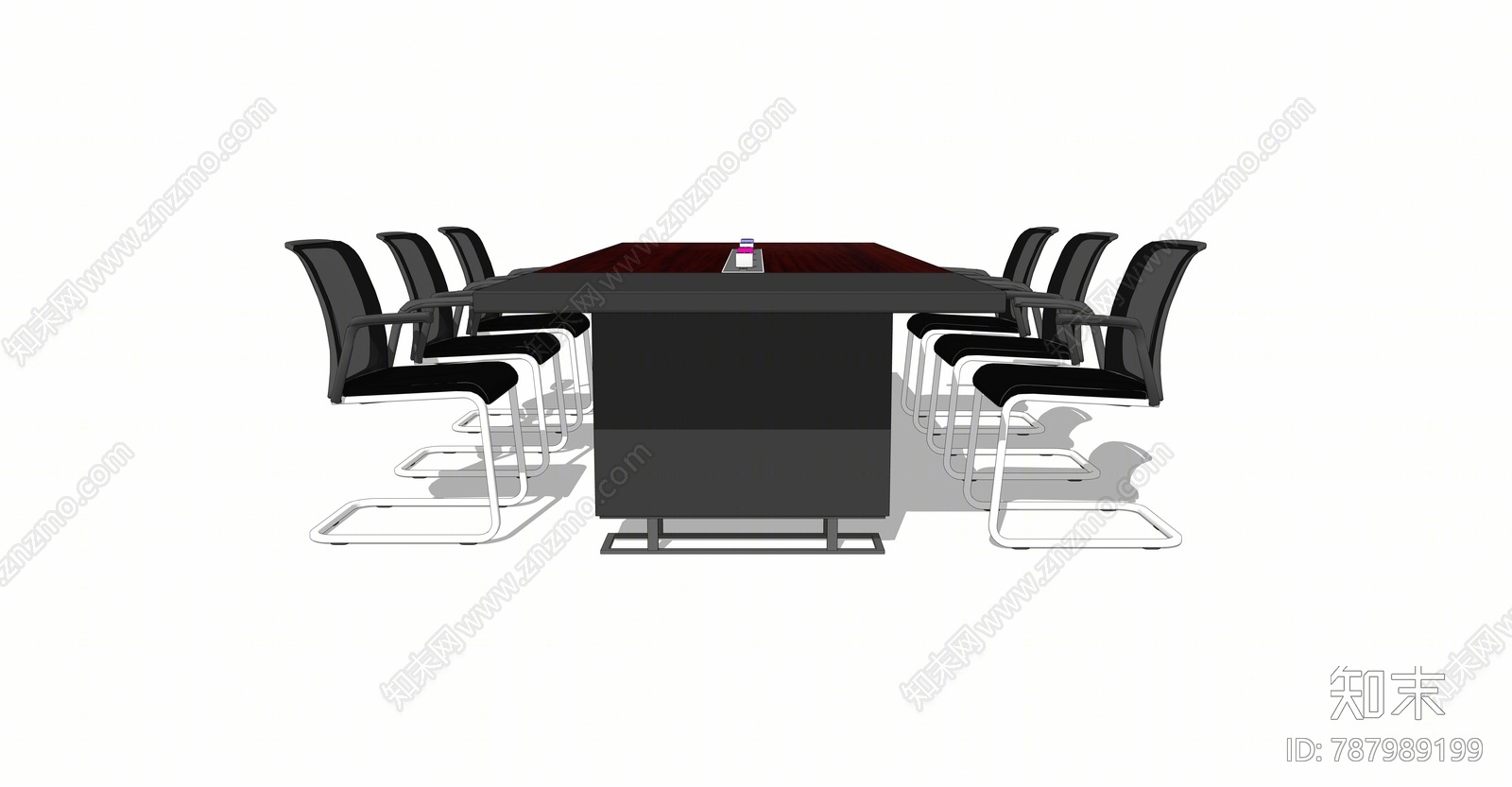 现代会议桌SU模型下载【ID:787989199】
