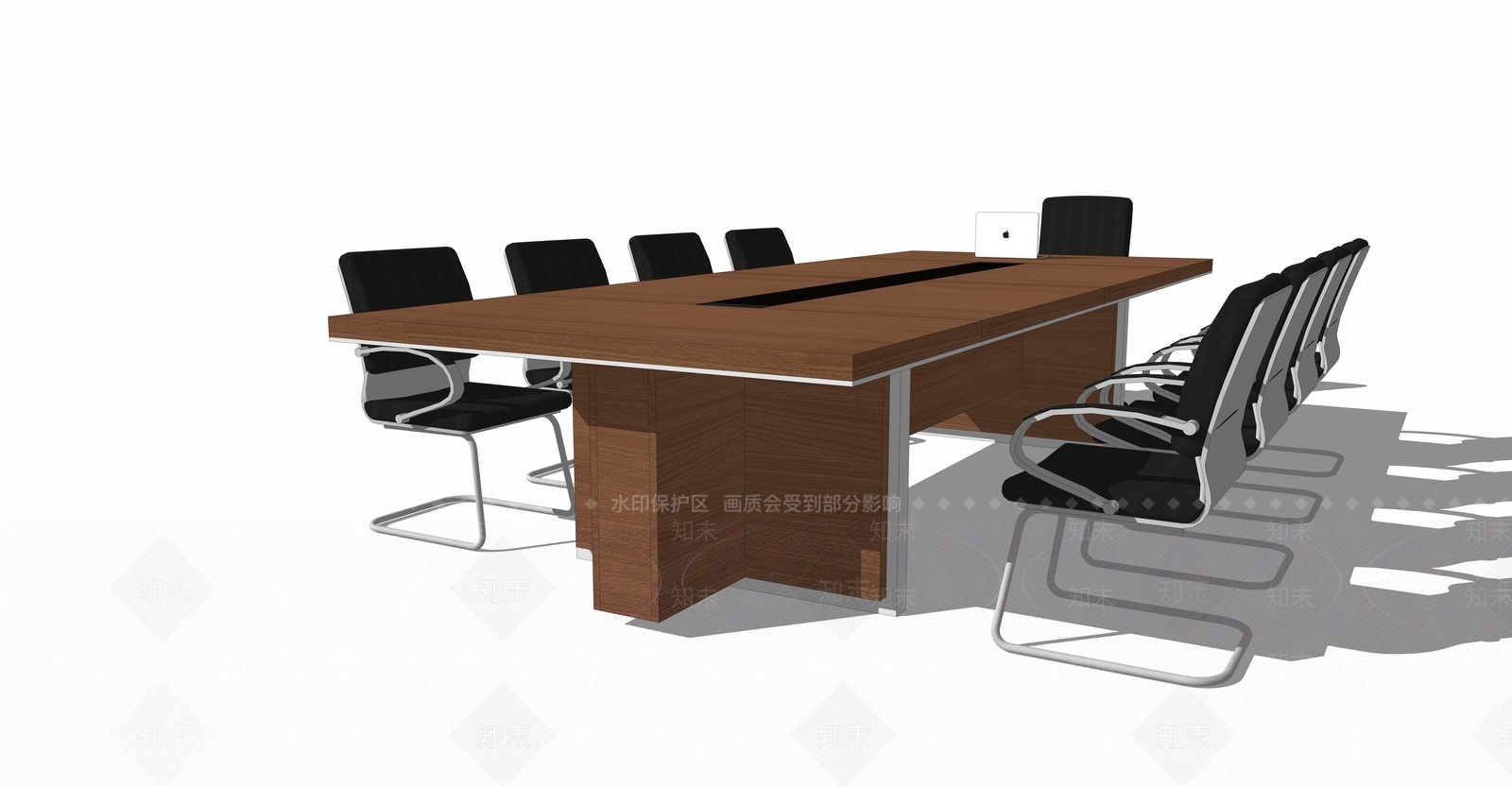 现代会议桌SU模型下载【ID:787993161】