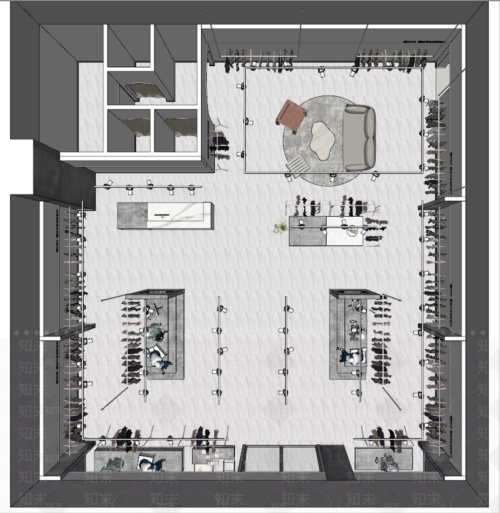 服装店SU模型精品下载_SketchUp模型_知末网