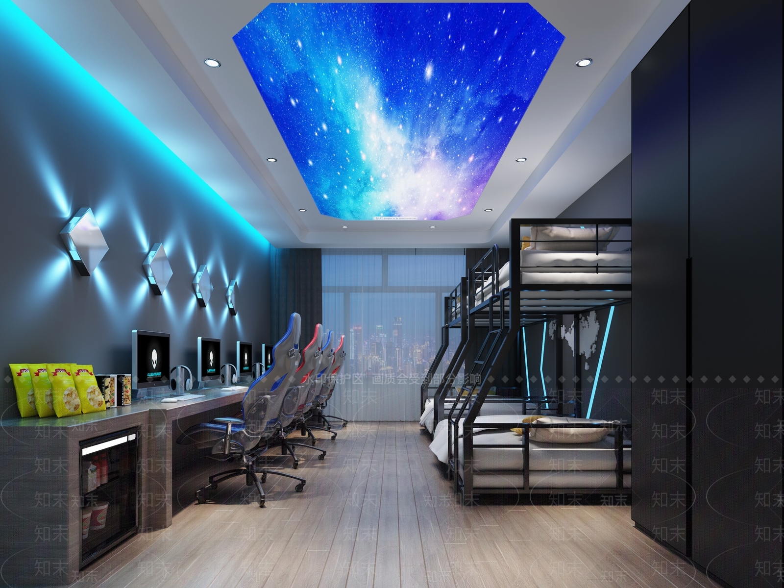 现代酒店客房3D模型下载【ID:488030651】