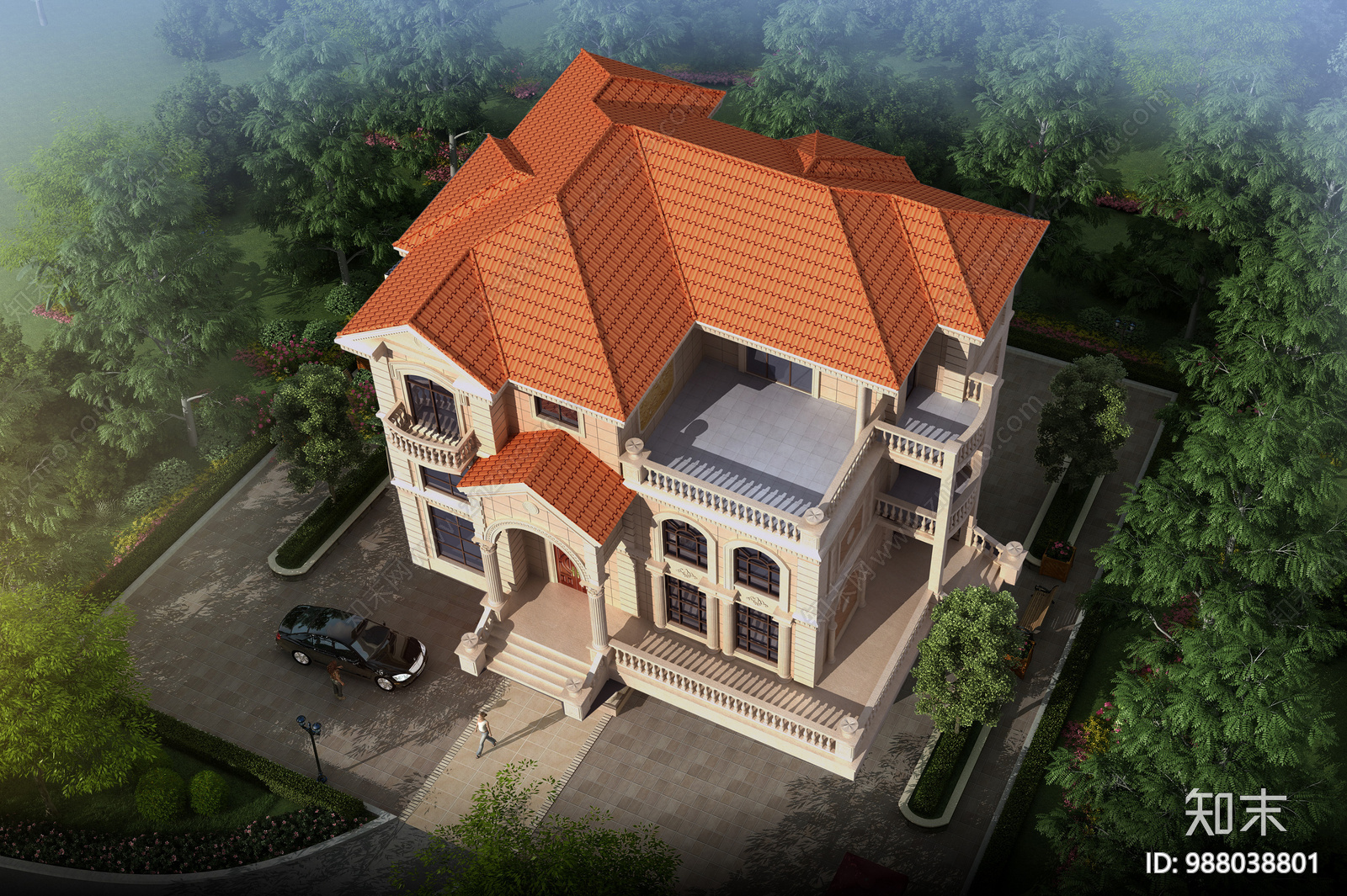 欧式古典私人别墅施工图下载【ID:988038801】