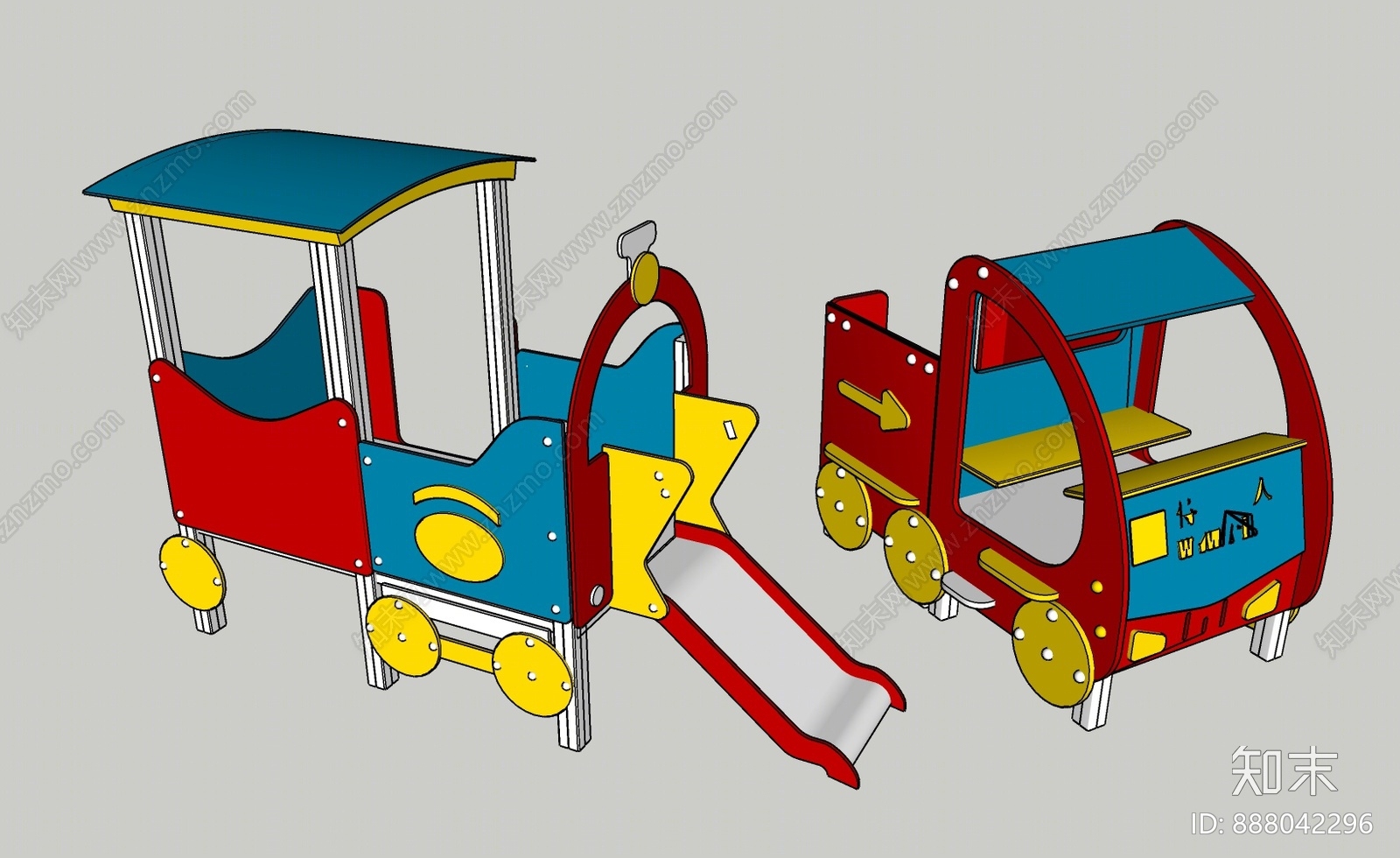 现代游乐设施SU模型下载【ID:888042296】