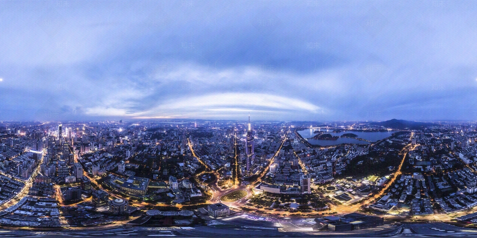 HDR城市鸟瞰全景贴图下载【ID:688052331】