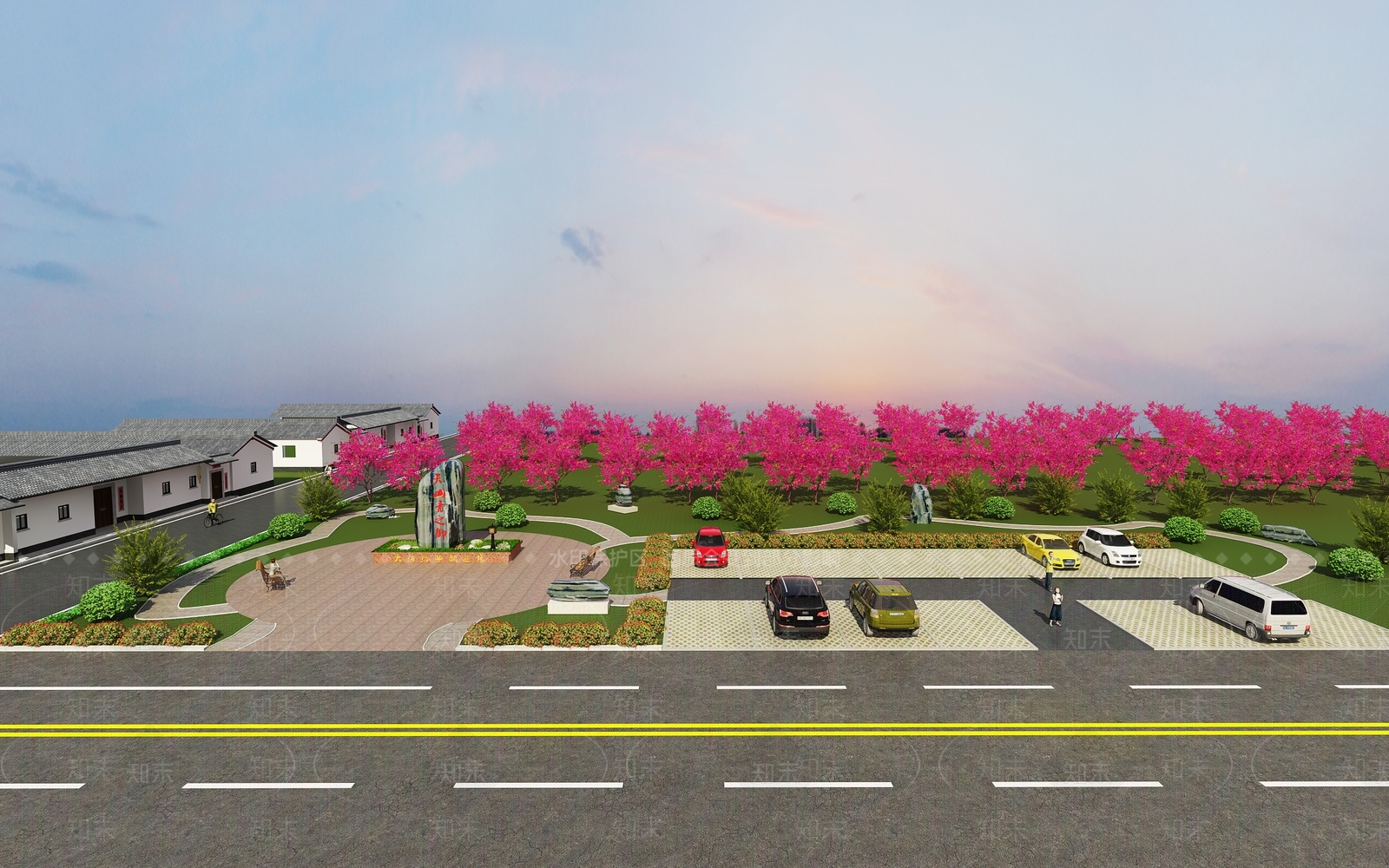 现代公园停车场3D模型下载【ID:588058750】