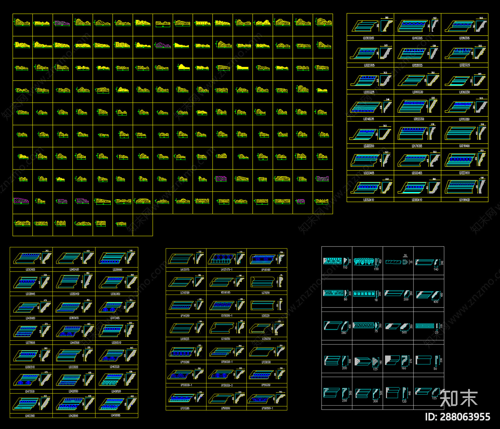 欧式石膏线施工图下载【ID:288063955】
