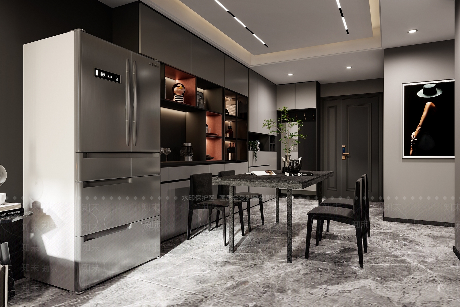 现代单身公寓3D模型下载【ID:988072746】