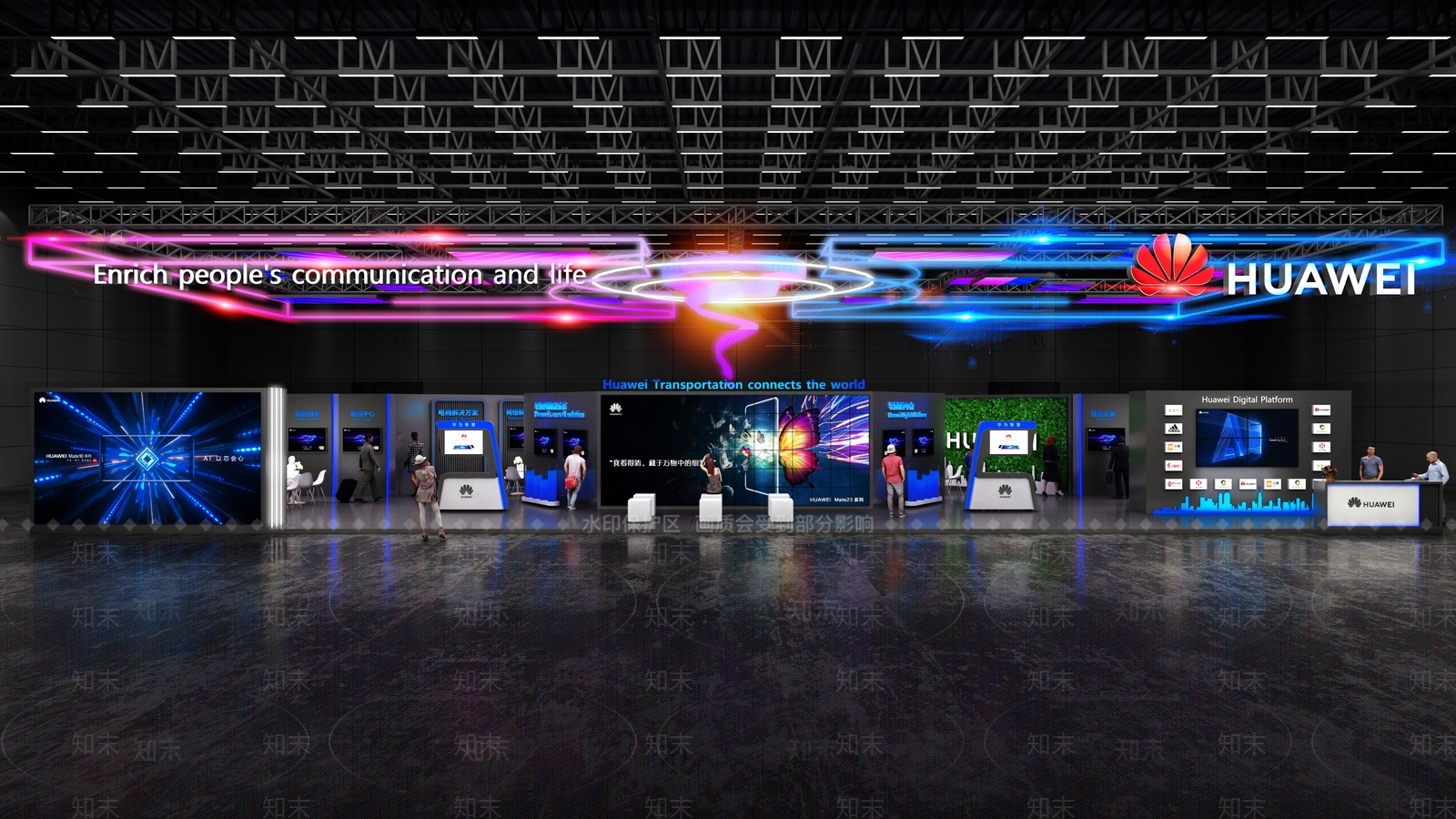 企业展厅3D模型精品下载_3dmax模型_知末网