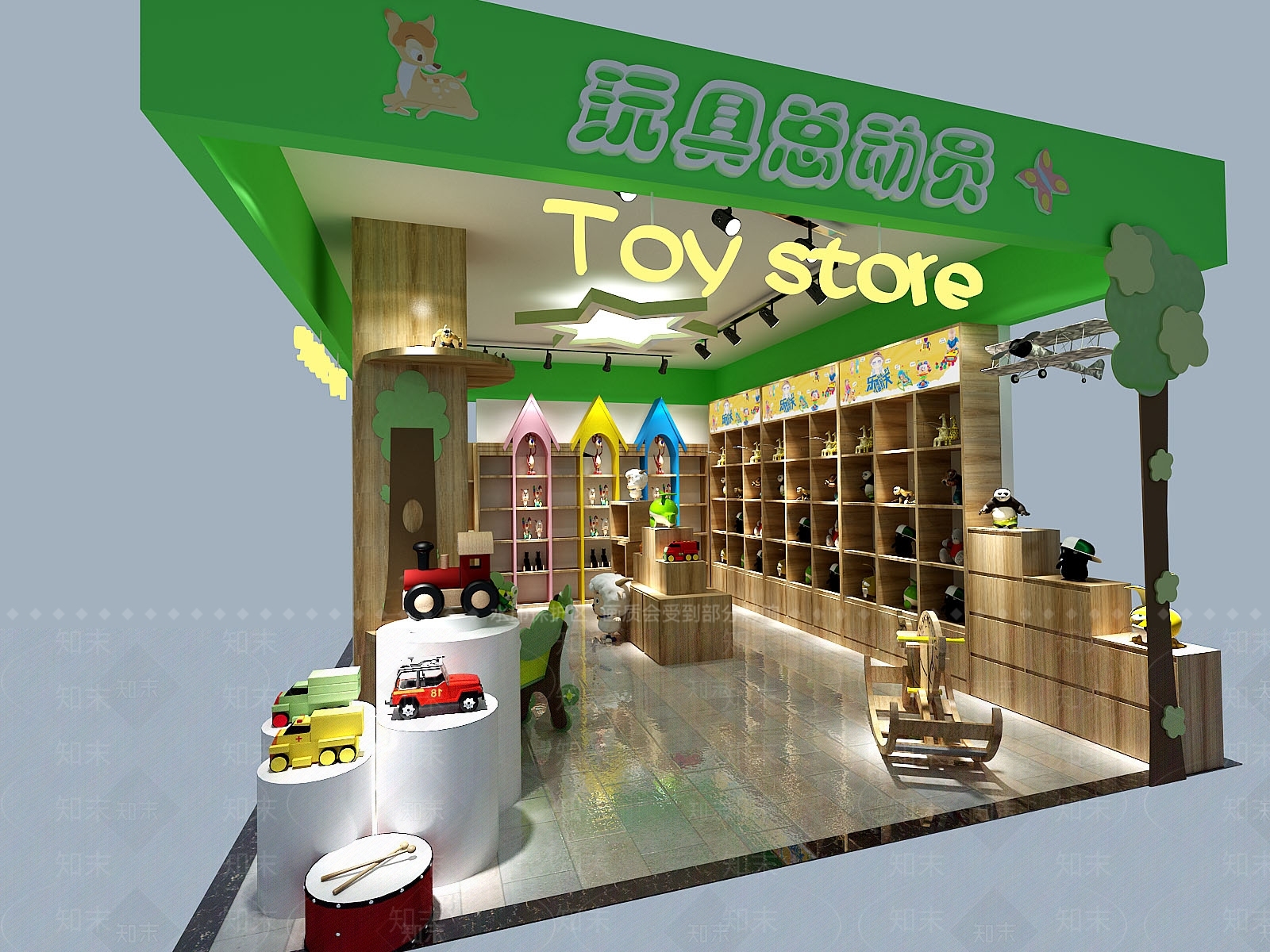 现代玩具礼品店3D模型下载【ID:688115901】