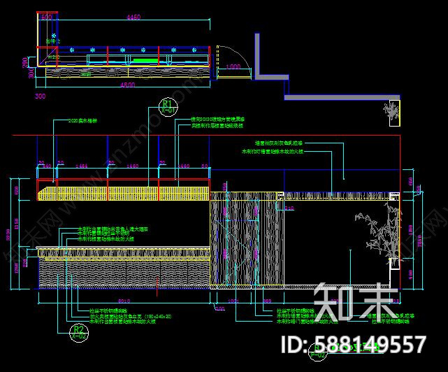 现代寿司店cad施工图下载【ID:588149557】