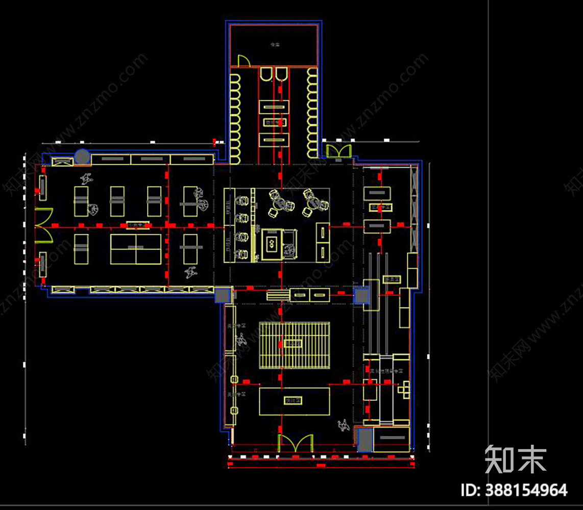 手机专卖店cad施工图下载【ID:388154964】