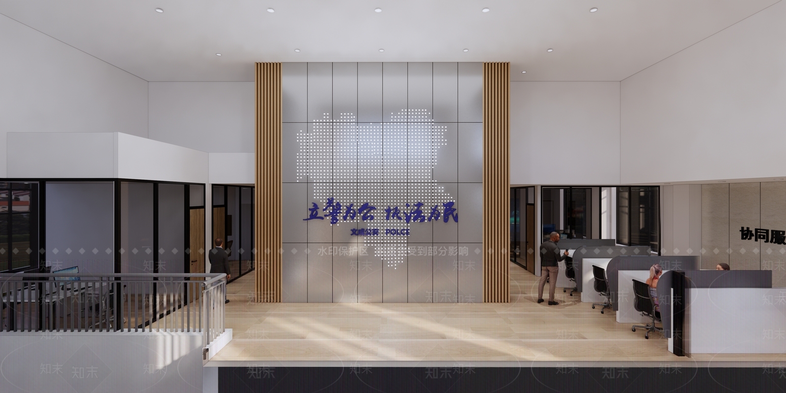 现代公共办公区SU模型下载【ID:388367269】