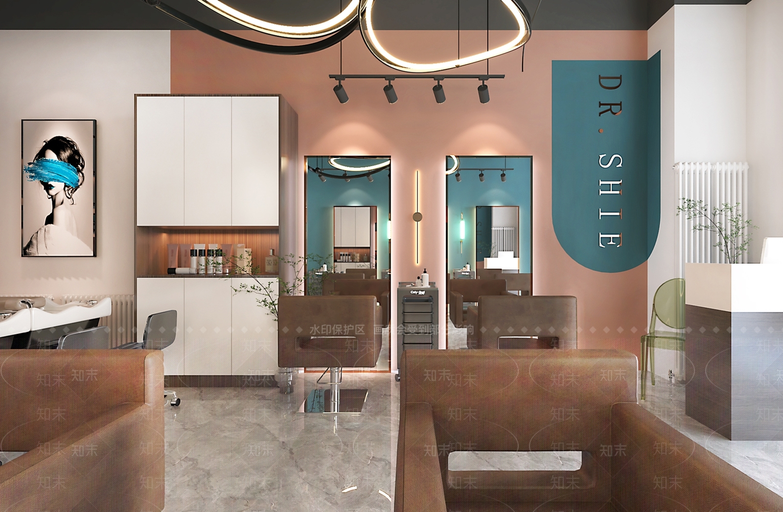 现代美发店3D模型下载【ID:288165620】