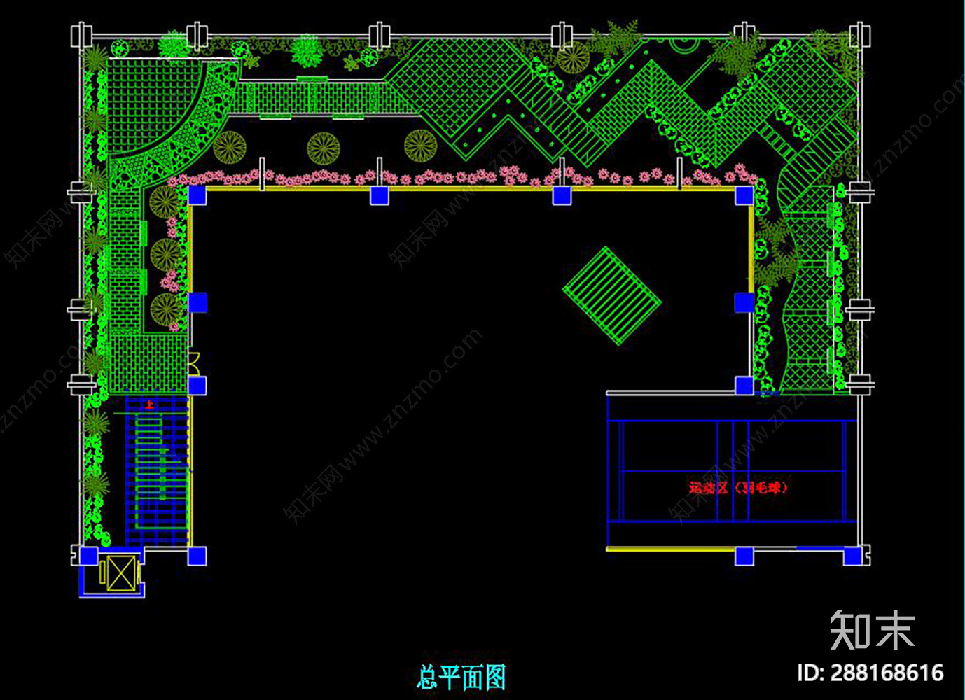 屋顶花园施工图下载【ID:288168616】