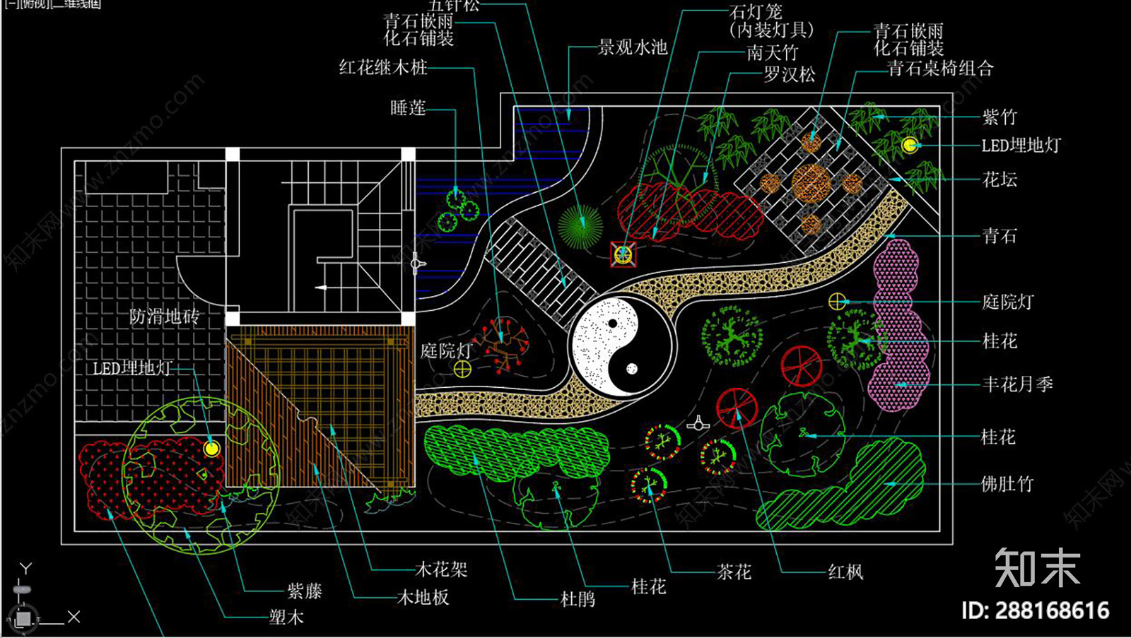 屋顶花园施工图下载【ID:288168616】