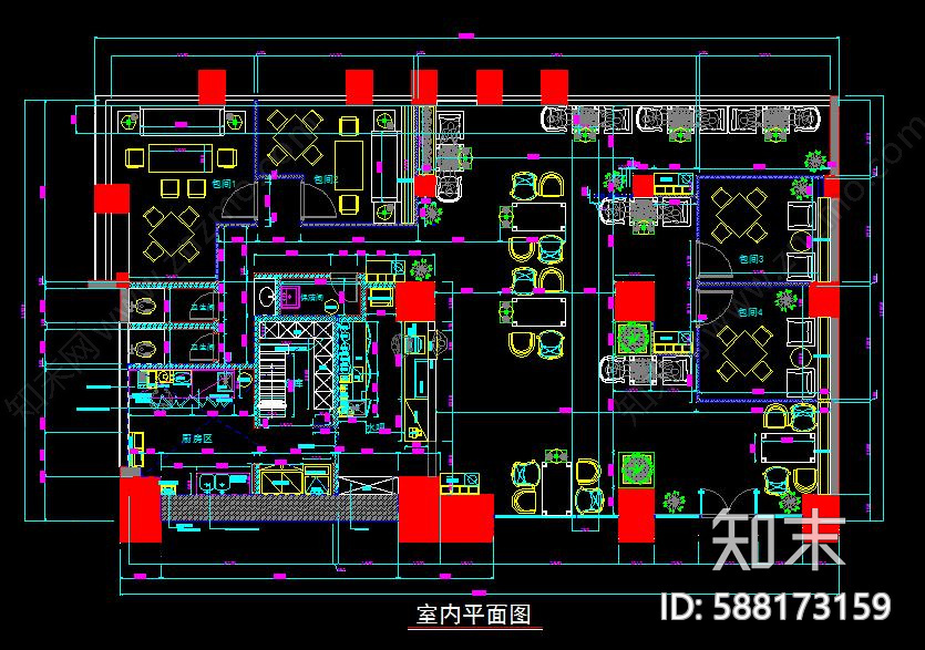 梁志天-现代奶茶咖啡店cad施工图下载【ID:588173159】